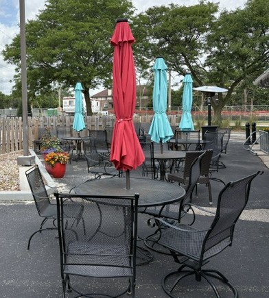 Dr Dawg large Outdoor Patio at their New Location in Theinsville